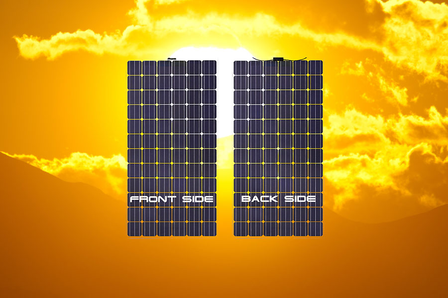 Double sided solar panels.